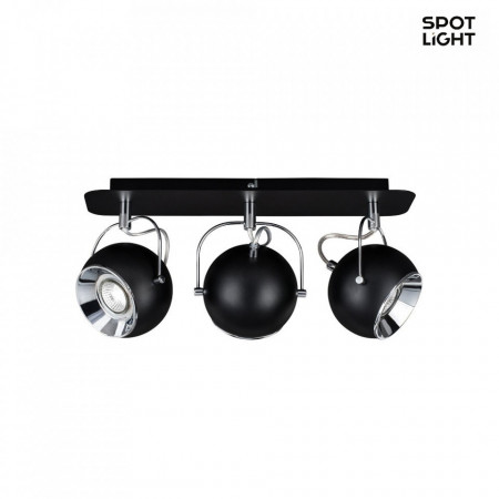 Spotlight Ball I, metal, negru, 42 x 20 x 11 cm, 5w - Img 1