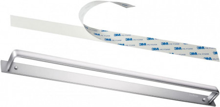 Suport autoadeziv pentru prosoape Froibetz, aluminiu, argintiu, 40 X 5 X 3,5 cm