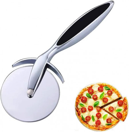 Taietor pentru pizza DONGDA, otel inoxidabil, argintiU, 18,5/7 cm