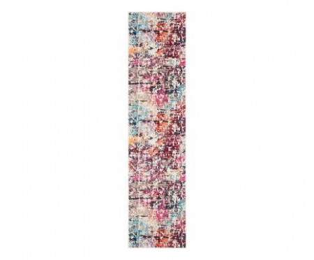 Traversa Maida, textil, albastru/roz, 61 x 244 cm - Img 1
