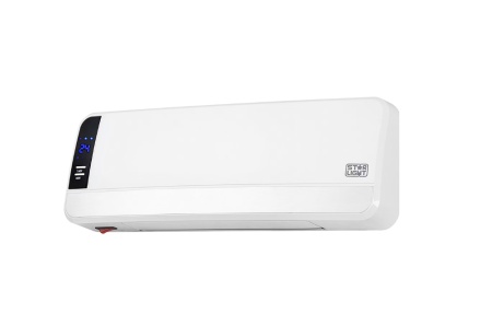 Aeroterma ceramica de perete Star-Light PTCA2000W, 2000W, Display LED, 2 trepte de putere, Timer, Protectie supra-incalzire, Telecomanda, Alb, Resigilat, Grad B