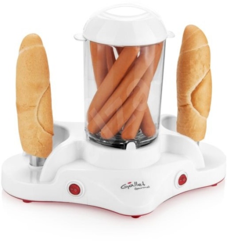 Aparat de preparat Hot Dog GALLET Gourmet MAH502, 380 W, 2 tepuse, accesorii pentru oua - Img 1