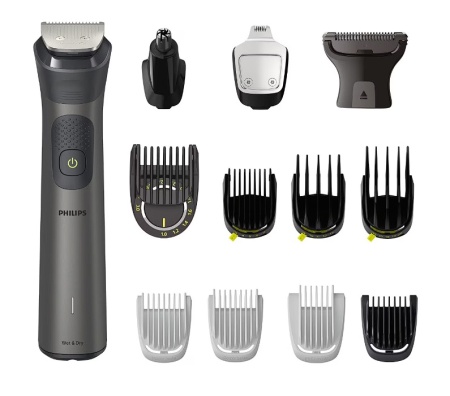 Aparat de tuns barba & parul de pe cap si corp 13in1 Philips Multigroom All in One MG7925/15, autonomie 120 min, 26 setari de lungime: 0,5-20 mm All-in-One, 3 capete trimmer specializate (detalii, nas, corp), husa, 100% waterproof, Resigilat, Grad A