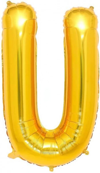 Balon aniversar Maxee, litera U, auriu, 40 cm