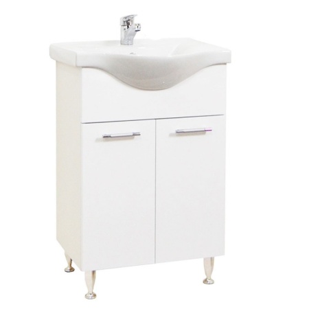Baza si lavoar baie GN1531, 60x34x81 cm alb cu usi