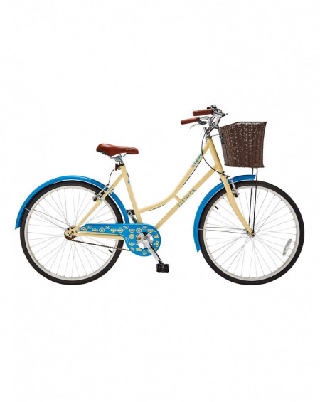 Bicicleta de dama cu cosulet pentru cumparaturi Elswick Desire , crem / albastru - Img 1