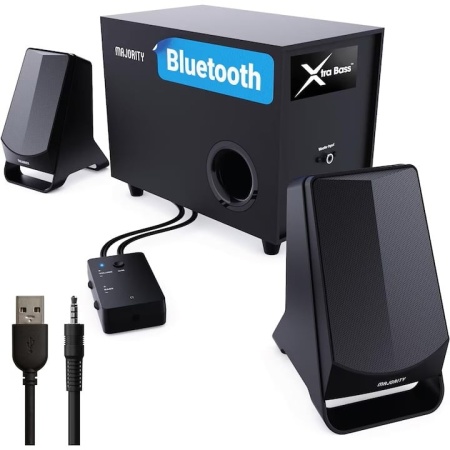 Boxe PC active cu Subwoofer, Majority, Bluetooth, stereo, 2.1, DX30, 80 W, Resigilat, Grad A - Img 1