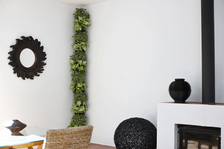 Coloana de ghivece pentru 8 plante cu sistem de irigare Minigarden, plastic, verde - Img 1