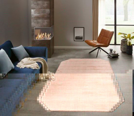Covor My Home, textil, roz, 200 x 200 cm