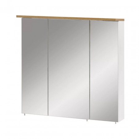 Dulap iluminat cu oglinda Padova Mikado Living, LED, lemn/sticla/metal, alb, 4000 K, 70,5 x 72,3 cm
