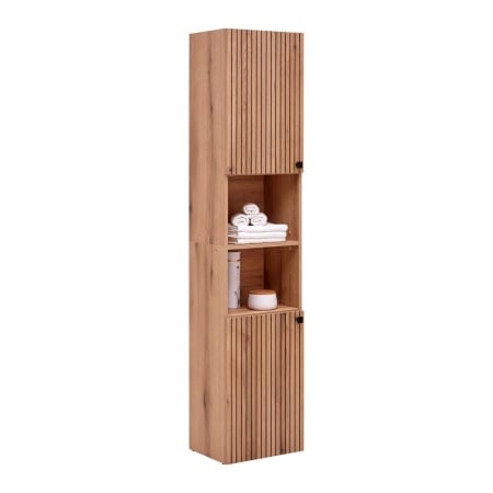 Dulap înalt pentru baie Purebliss din stejar, 40/186/31 cm