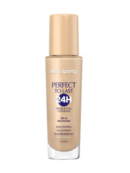 Fond de ten Miss Sporty Perfect to Last 24H 100 Ivory, 30 ml, Resigilat, Grad A