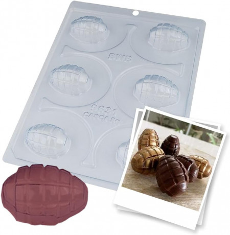 Forma pentru ciocolata BWB 9631, silicon/plastic, transparent, 18,5 x 24 cm - Img 1
