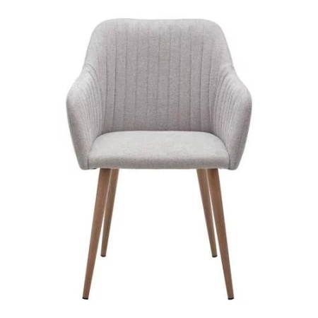 Fotoliu Nicola gri deschis, tapițat cu material textil țesut, 58/82,5/62 cm