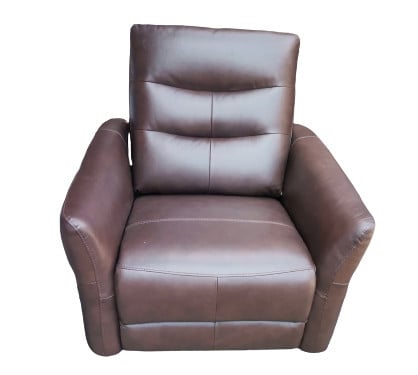 Fotoliu recliner Places of Style, piele, maro, 90 x 90 x 45 cm - Img 1