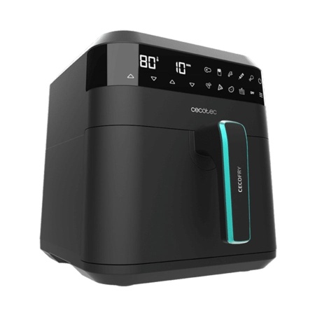 Friteuza cu aer cald, fara ulei Cecotec Cecofry Experience 6000, 1700W, 6L, Control tactil, 9 Programe Presetate