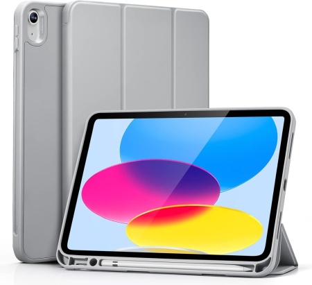 Husa de protectie flip pentru iPad generatia a 10-a 2022 Esr, policarbonat, gri, 10,9 inchi