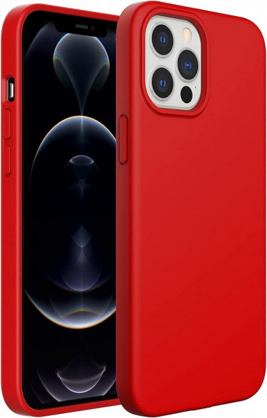 Husa de protectie pentru iPhone 12 Pro Max JETech, TPU, rosu, 6,7 inchi
