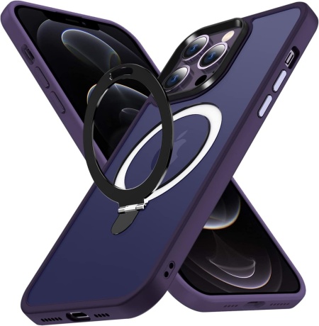 Husa de protectie pentru iPhone 12 Pro Max Potok, TPU, violet inchis, 6,7 inchi