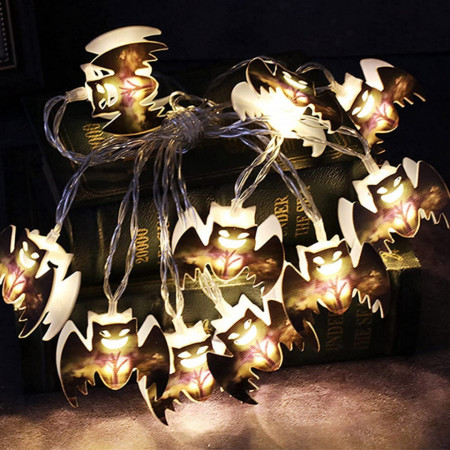 Instalatie pentru Halloween Litou, LED, model liliac, 1,5 m