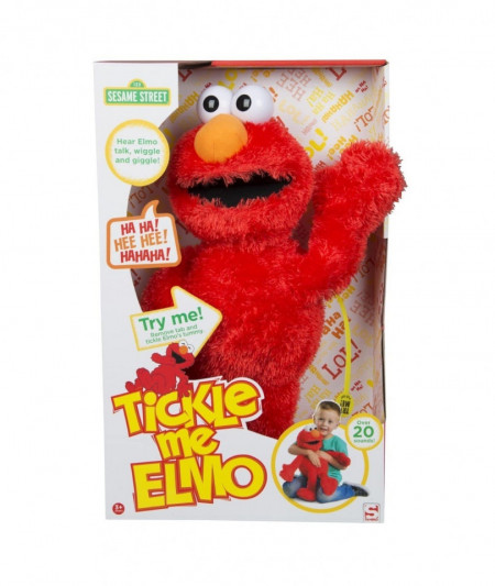 Jucarie de plus Elmo ”Gadilici” 123 Sesame Street, peste 20 sunete de ras și fraze - Img 1