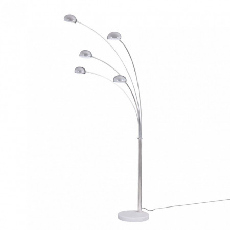 Lampadar LED Mignolo metal/marmura, argintiu, 5 becuri, 3 W, 230 V - Img 1