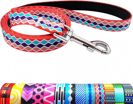 Lesa pentru caine MayPaw, nailon, multicolor, 180 cm