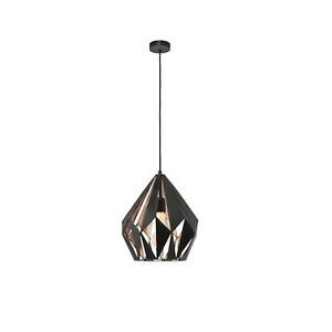 Lustra tip pendul Carlton, metal, negru, 31 x 110 cm - Img 1