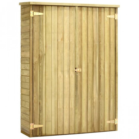 Magazie de gradina pentru scule, lemn masiv de pin, 171x123x50 cm - Img 1