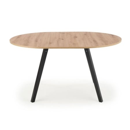 Masa extensibila HM Ruben stejar/negru, 73x102x102/142 cm