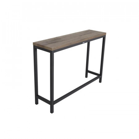 Masa laterala Kumani, lemn/metal, maro/negru, 80 x 30 x 80 cm