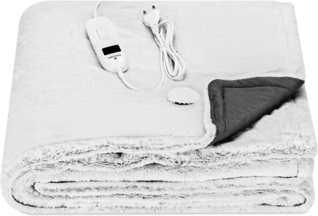 Patura termica electrica Navaris, gri, 9 setari, 130 x 180 cm, Resigilat, Grad A