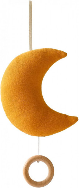 Perna muzicala pentru bebelusi OESSUF, bumbac, portocaliu, 32 cm