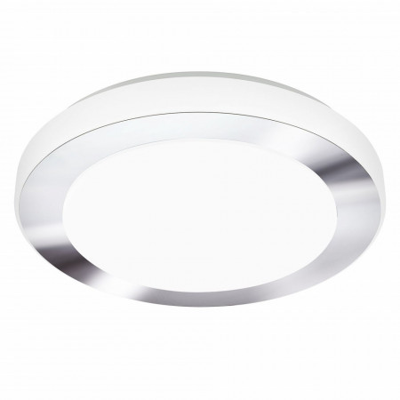 Plafoniera LED Carpi sticla acrilica/otel, 1 bec, argintiu, diametru 30 cm, 240 V - Img 1