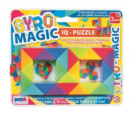 Puzzle magic giroscopic RS Toys cu 24 forme triunghiulare