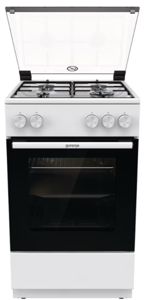 RESIGILAT – ARAGAZ GORENJE GG5A11WJ, 4 arzatoare, Latime 50 cm, Gaz, Alb