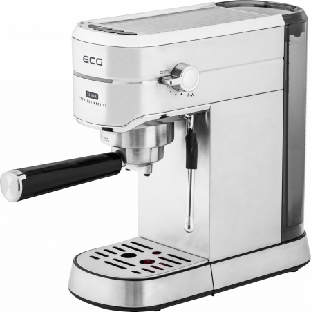 RESIGILAT - Espressor manual ECG ESP 20501, 1450 W,1.25 L, 20 bar, capsule Nespresso, PAD-uri, dispozitiv spumare, otel inoxidabil