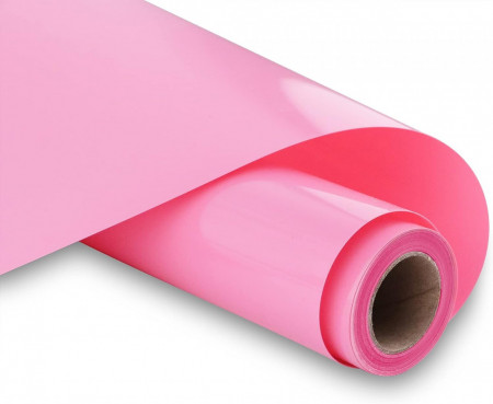 Rola de vinil cu transfer la caldura pentru proiecte DIY Wintfarm, roz, 400 X 30 cm