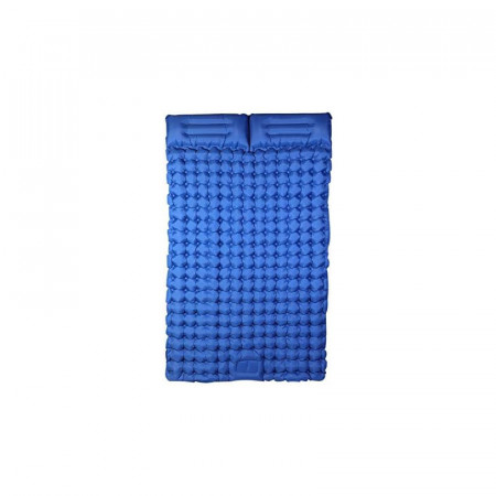 Saltea gonflabila pentru camping Litthing, nailon, albastru, 200 x 135 x 9 cm