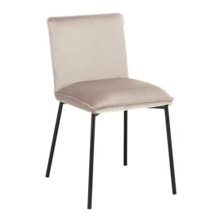 Scaun Darla bej, tapițat cu velur, 49/81/55 cm