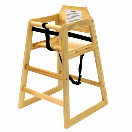 Scaun înalt pentru copii Oypla din lemn natural - Img 1