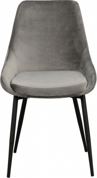 Set 2 scaune Sierra, tapițate, gri, 85 x 49 x 55 cm - Img 1