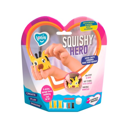 Set Air Clay cu argila usoara pentru modelaj Lovin - 6 culori - Squishy Hero - SquiRaff