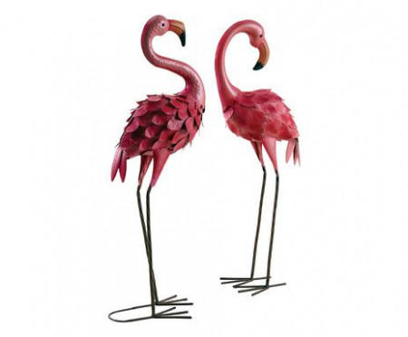 Set de 2 obiecte decorative Flamingo fuchsia - Img 1