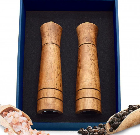 Set de 2 rasnite pentru mirodenii Liagué, lemn, maro, 21,5 x 5,3 cm