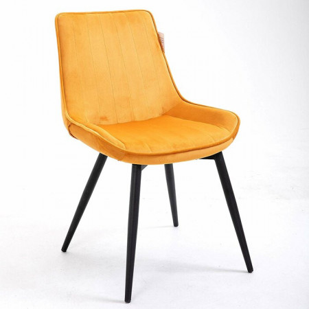 Set de 2 scaune tapitate Pyle, Portocaliu, 88 x 52,5 x 60 cm - Img 1