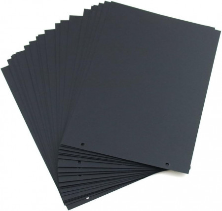 Set de 20 de coli pentru album foto Mirito, carton, negru, 21 x 15 cm