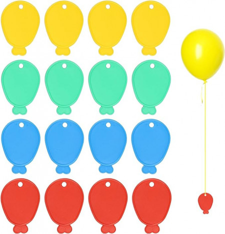 Set de 24 baloane pentru heliu Fennoral, multicolor, latex, 5,5 x 7,7 cm