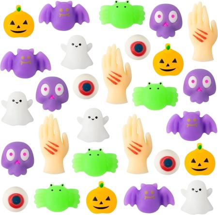 Set de 28 jucarii pentru Halloween Haooryx, silicon, multicolor