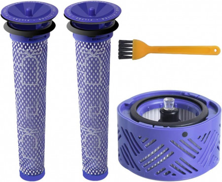 Set de 4 accesorii de schimb pentru aspirator Dyson ABC life, plastic, albastru
